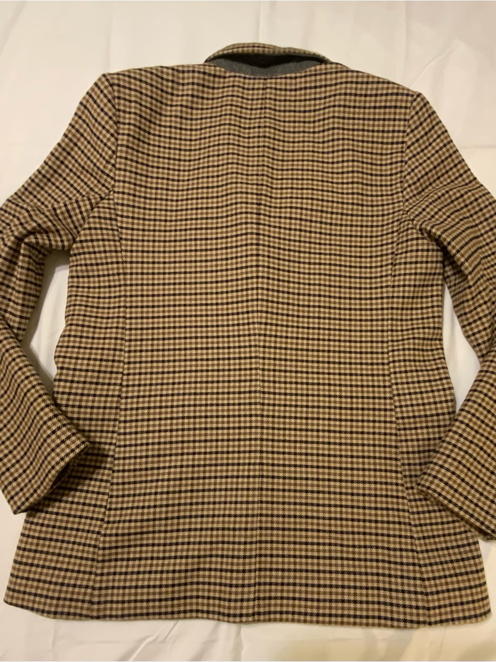 Free Assembly Beige Houndstooth Relaxed Fit Blazer Heavyweight Size S - Picture 3 of 7